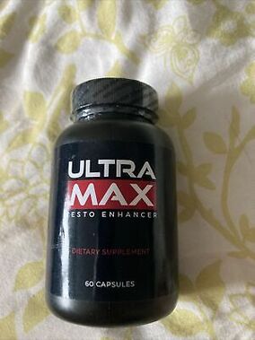 Photo of a container with UltraMax Testo Enhancer capsules from Heinrich Berlin